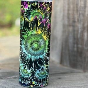 rainbow sunflower tumbler